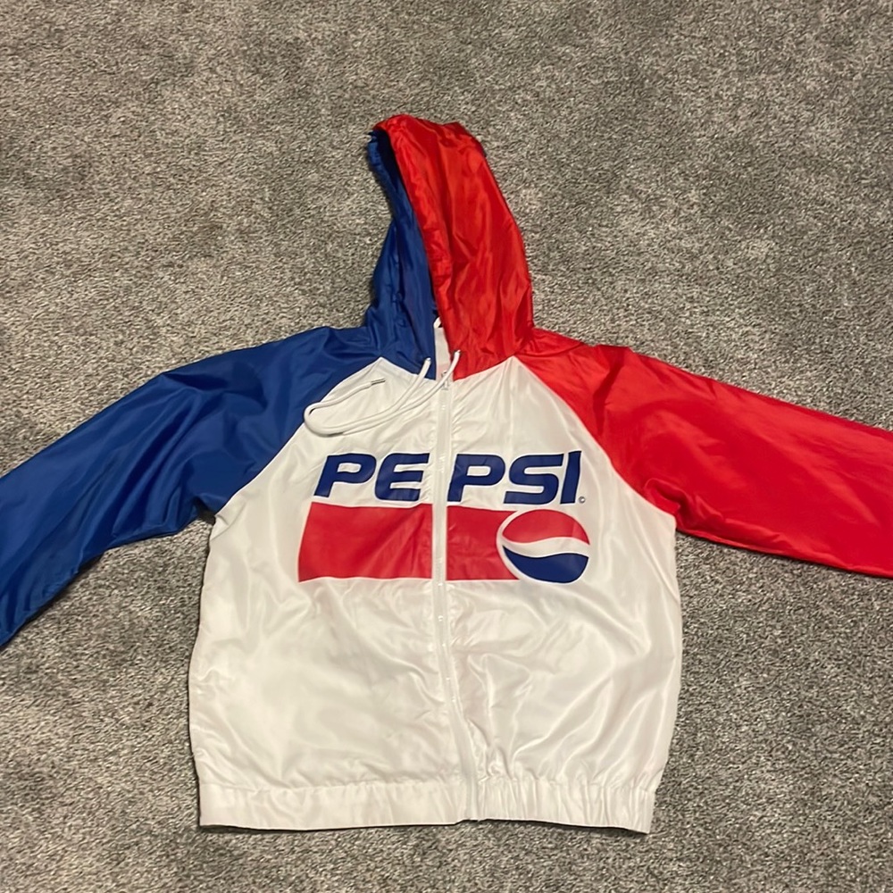 Pepsi Windbreaker Zip Up Jacket - Unisex - Lightweight
